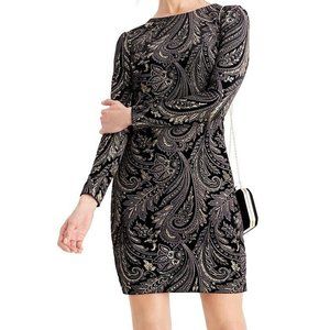 MSK Velvet Glitter Paisley Body Con Evening Dress-Size 10